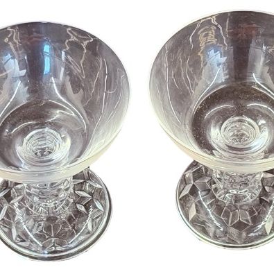 Vintage Fostoria Clear Crystal Champagne Glass Bundle - Lot of 4