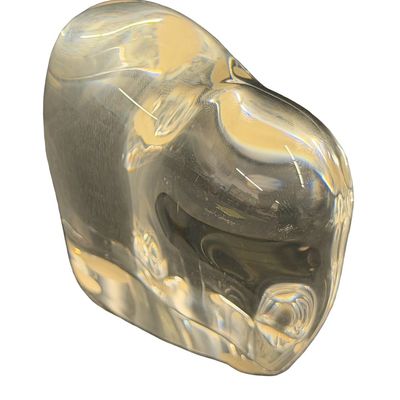 Baccarat French Clear Crystal Paperweight Elephant Figurine