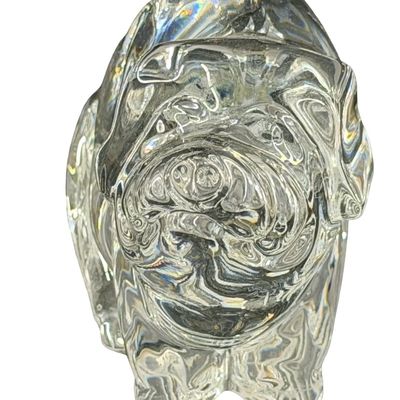Vintage Waterford Crystal Pig Figurine Heavy Desk Paperweight