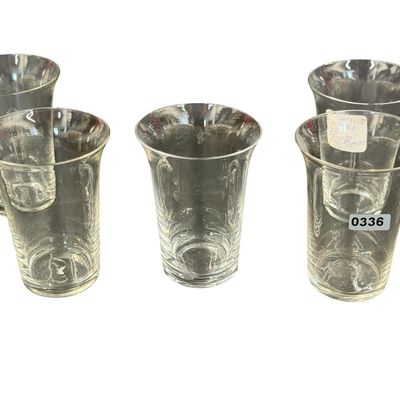 Vintage Fostoria American Clear Glass | Crab Insert Glass - Lot of 5