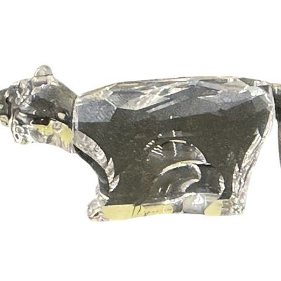 Retired Swarovski Zodiac Tiger Crystal Clear Faceted Clear Crystal Tiger Figurine