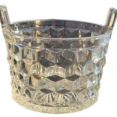 Vintage Fostoria SMALL Ice Bucket With Handle