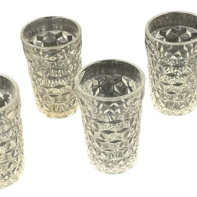 Vintage Fostoria American Clear Flat Juice Glass Tumblers - Lot of 6