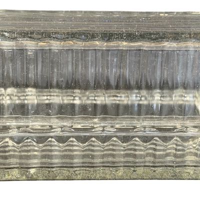 Vintage Anchor Hocking Clear Ribbed Glass Pound Butter Dish with a Matching Lid - Holds a one-pound block of butter