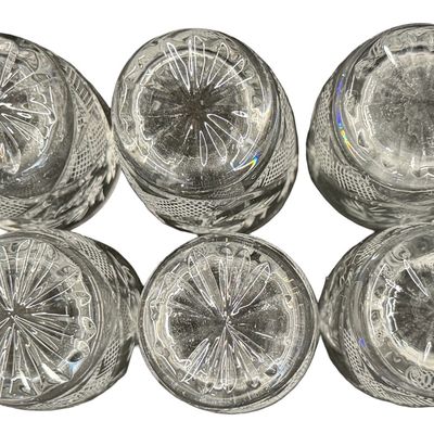 Vintage Neman 11-Oz Hand Made Crystal Whiskey Rocks Glasses, Set of 6