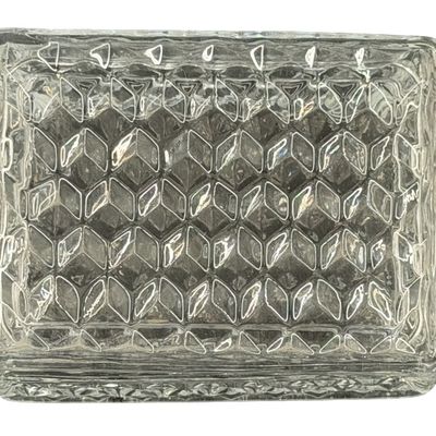Vintage Fostoria American Clear Glass Cigarette/Trinket Box with Lid