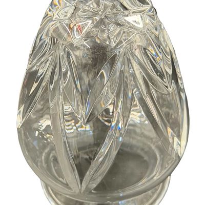 Waterford Crystal Posy or Bridal Attendant Vase Featuring a Flared, Scalloped Rim and Deep Vertical Cuts