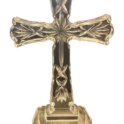 Vintage Waterford 8" Standing Crystal Cross