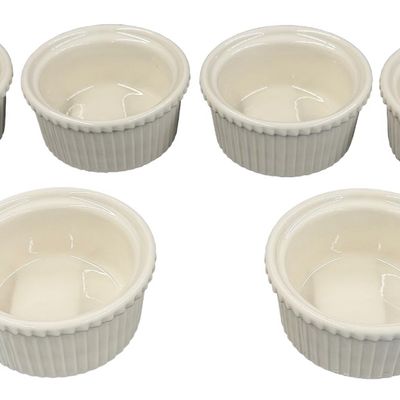 Vintage Syscoware Ceramic Individual Tart or Quiche Baking Dishes -Lot of 6