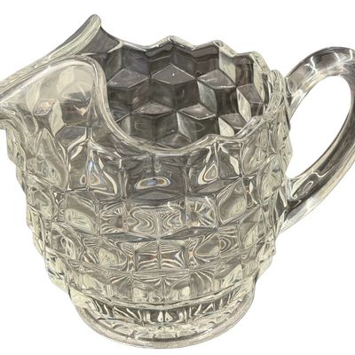 Fostoria Glass Pitcher With Ice Lip