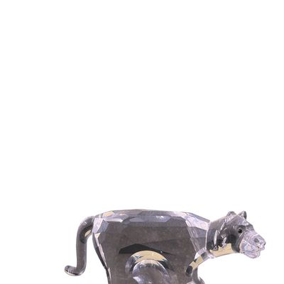 Retired Swarovski Zodiac Tiger Crystal Clear Faceted Clear Crystal Tiger Figurine