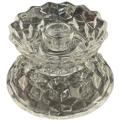 Base for Hurricane Lamp Fostoria American Clear Glass