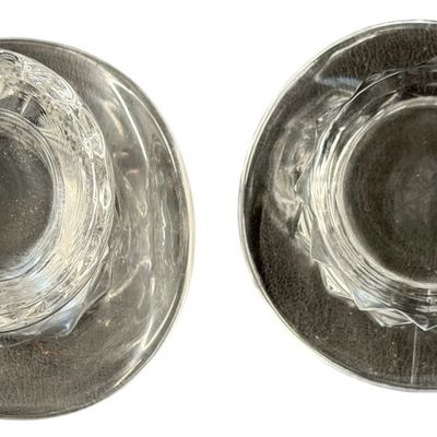 Vintage Fostoria American Clear Glass Top Hat Bundle - Set of 2