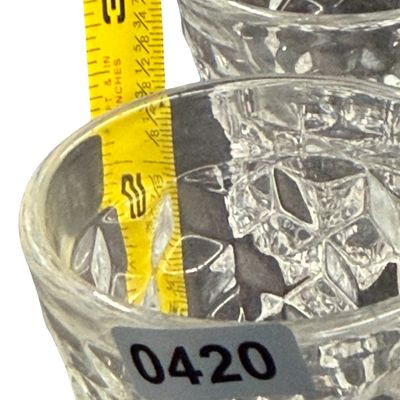 Vintage Fostoria American Clear Glass Shot Whiskey Glasses | Lot of 4