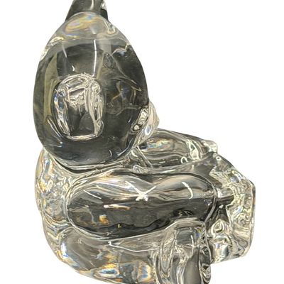 Vintage Waterford Clear Crystal Teddy Bear Figurine Sitting