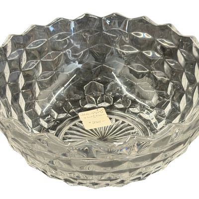 Vintage Fostoria American Clear Pressed Glass Deep Serving Bowl