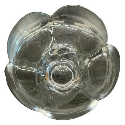 Vintage Clear Crystal "Pomona" Flower-Petal Bowl designed by Lars Hellsten for Orrefors