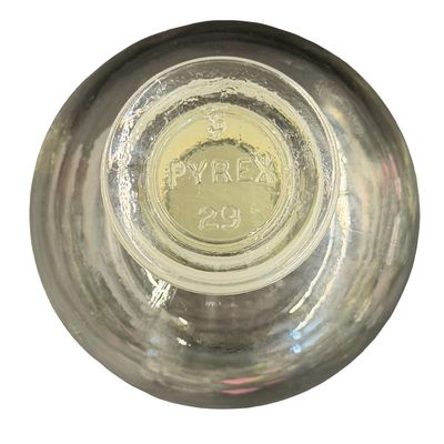 Vintage Pyrex #34 Laboratory Reagent Bottle Flathead Glass Stopper Decanter • Apothecary Bottle