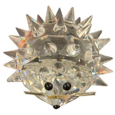RETIRED Swarovski Figurine Medium 2" Hedgehog Porcupine Crystal Swarovski