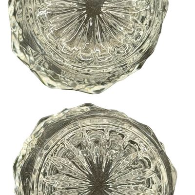 Vintage Fostoria American Clear Pressed Glass Toothpick Holder - Set of 2