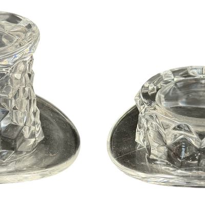 Vintage Fostoria American Clear Glass Top Hat Bundle - Set of 2