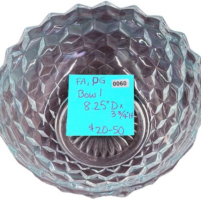 Vintage Fostoria American Clear Pressed Glass Serving Bowl