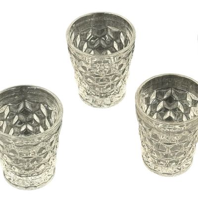Vintage Fostoria American Clear Small Tumblers Flat Bottom - Lot of 5