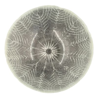Vintage Clear Pressed Glass Country Wheat Stalk Embossed Textured Bowl by Cristal D'Arques Durand