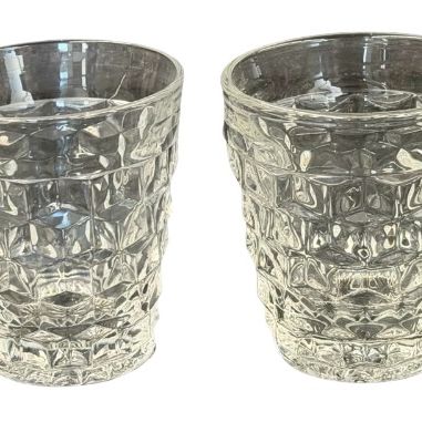 Vintage Fostoria Clear Pressed Straight-Sided Juice or Cocktail Tumblers - Lot of 4
