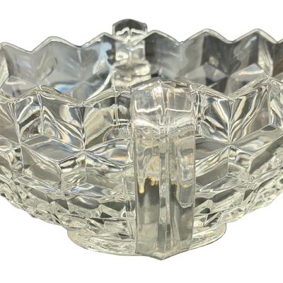 Vintage Fostoria American Clear Glass Two-Handled Trophy Bowl