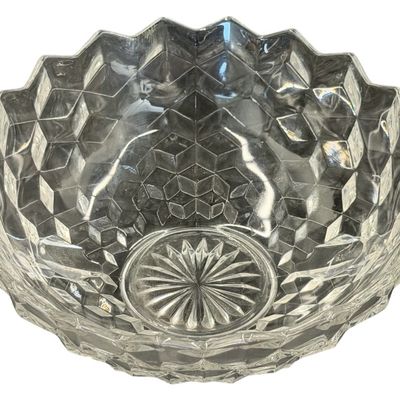 Vintage Fostoria American Clear Glass Two-Handled Trophy Bowl