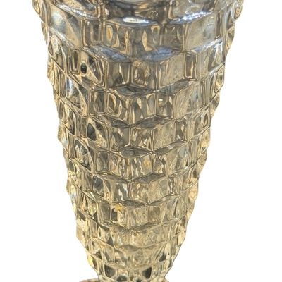 Vintage Fostoria American Footed Clear Pressed Glass Bud Vase