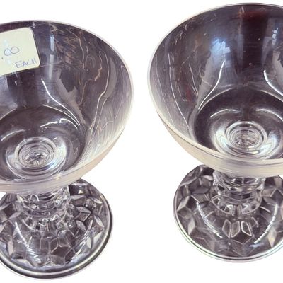 Vintage Fostoria Clear Crystal Champagne Glass Bundle - Lot of 3