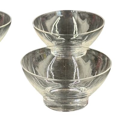 Vintage Clear Glass Footed Dessert Bowls - Lot of 6