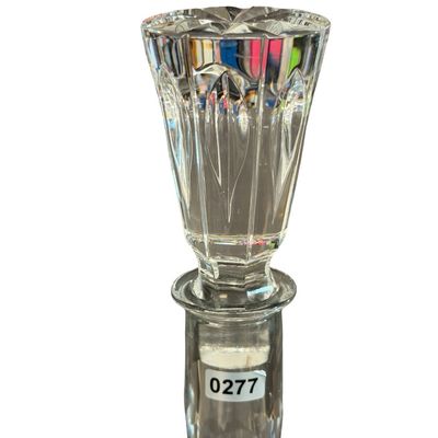 Vintage Tall Crystal Hand Cut Heavy Full Lead Decanter