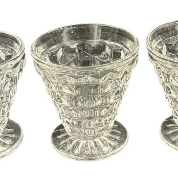 Vintage Fostoria American Footed Cocktail, Sorbet or Oyster Glass - Lot of 5