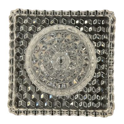 Vintage Fostoria American Clear Glass Square Cake Stand