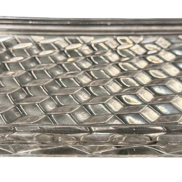 Vintage Fostoria American Clear Rectangular Pressed Glass Tray