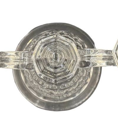 Vintage Fostoria American Clear Crystal "Duo" Double-Arm Candlestick Holder with Two Candles