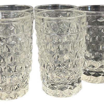 Vintage Fostoria American Clear Flat Juice Glass Tumblers - Lot of 5