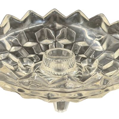 Fostoria Three Footed Glass Basket
