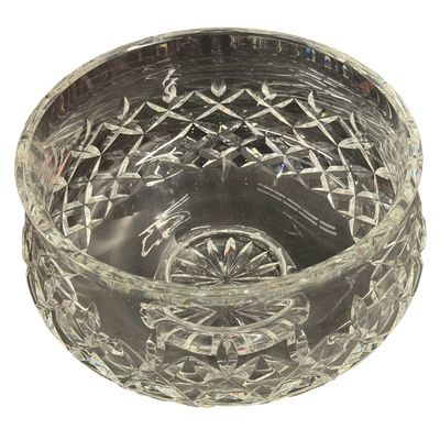 Vintage Waterford Clear Cut Crystal Footed Bowl