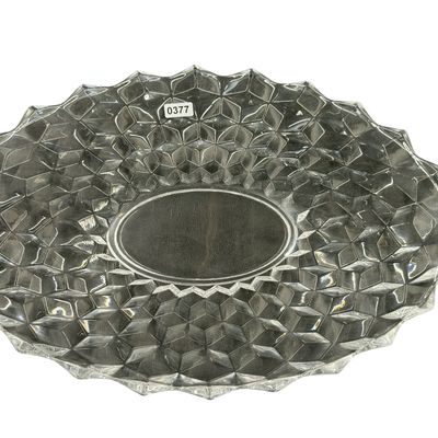 Fostoria Clear Glass Oval Torte Serving Platter