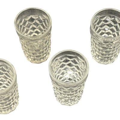 Vintage Fostoria American Clear Flat Juice Glass Tumblers - Lot of 6