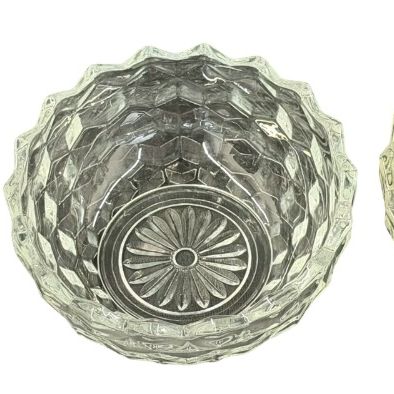 Vintage Fostoria American Flared Cupped Bowls- Lot of 3