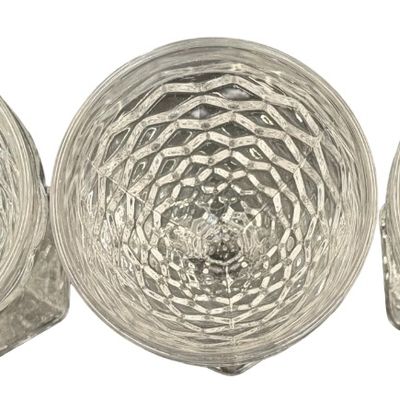 Vintage Fostoria American Clear Glass Water or Wine Goblets - Lot of 3