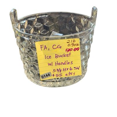Vintage Fostoria LARGE "Ice Bucket" With Handles