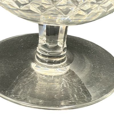 Vintage Waterford Alan Brandy Balloon Snifter Diamond Cut Glasses - Set of 2