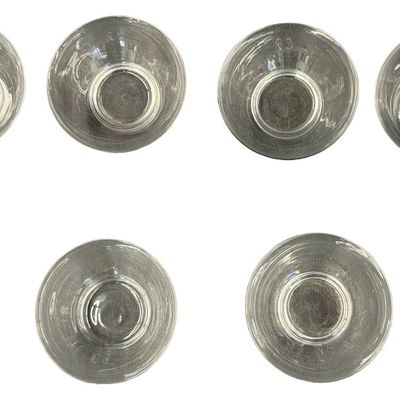 Vintage Clear Glass Footed Dessert Bowls - Lot of 6