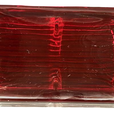 Vintage Anchor Hocking Royal Ruby Red Glass Box Divided Box